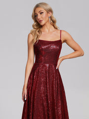 Sweep Train Sequins Prom Dresses