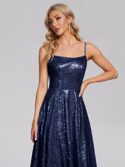 Sweep Train Sequins Prom Dresses