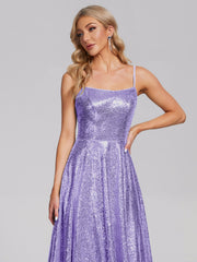 Sweep Train Sequins Prom Dresses