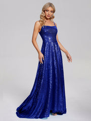 Sweep Train Sequins Prom Dresses