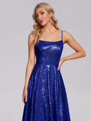 Sweep Train Sequins Prom Dresses