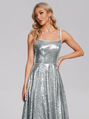 Sweep Train Sequins Prom Dresses