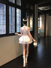 Cute A Line Bowknot Tulle Tiered Short Prom Dress Homecoming Dress Birthday Party Dress HZ0319