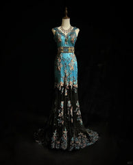Gorgeous Sweetheart Neckline Embroidered Sequins Prom Dress Evening Dress Party Dress HZ0319