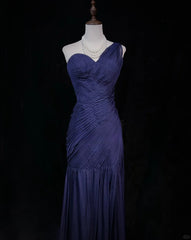 Beauty Asymmetrical Shoulder Pleated Backless Prom Dress Evening Dress Party Dress HZ0319