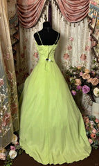 Cute Prom Dress Spaghetti Straps Pleated Tulle Ball Gown Evening Dress Birthday Party Dress HZ0319