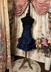 Stunning Prom Dress Strapless Pleated Short Prom Dress Homecoming Dress Birthday Party Dress HZ0319