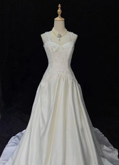 Elegant Wedding Dress A Line Floor Length Prom Dress Evening Dress Gala Dress Birthday Party Dress HZ0319