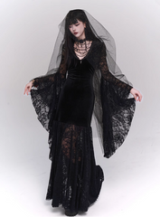 Newest Halloween Costume Black Women Teenage Girl Dress Long Sleeves Gothic Dress Party Dress HZ0319