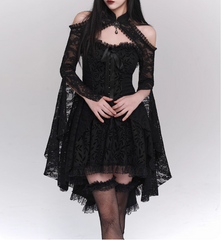 Halloween Costume Black Women Teenage Girl Dress Gothic Dress Party Dress HZ0319