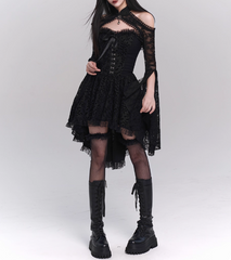 Halloween Costume Black Women Teenage Girl Dress Gothic Dress Party Dress HZ0319