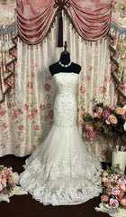 Elegant Prom Dress Strapless Mermaid Long Prom Gown Evening Dress Party Dress Gala Dress HZ0319