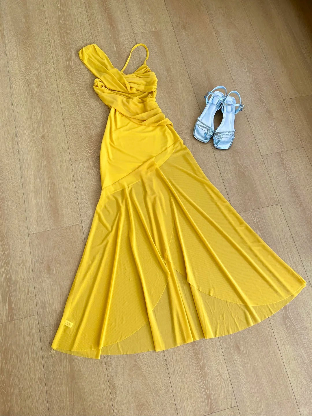 Stunning Prom Dress Asymmetrical Straps Pleated Prom Dress Evening Dress Party Dress HZ0319