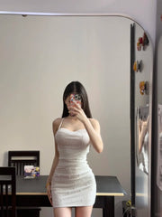 Sexy Homecoming Dress Spaghetti Straps Pearl Short Prom Dress Cocktail Dress Party Dress HZ0319