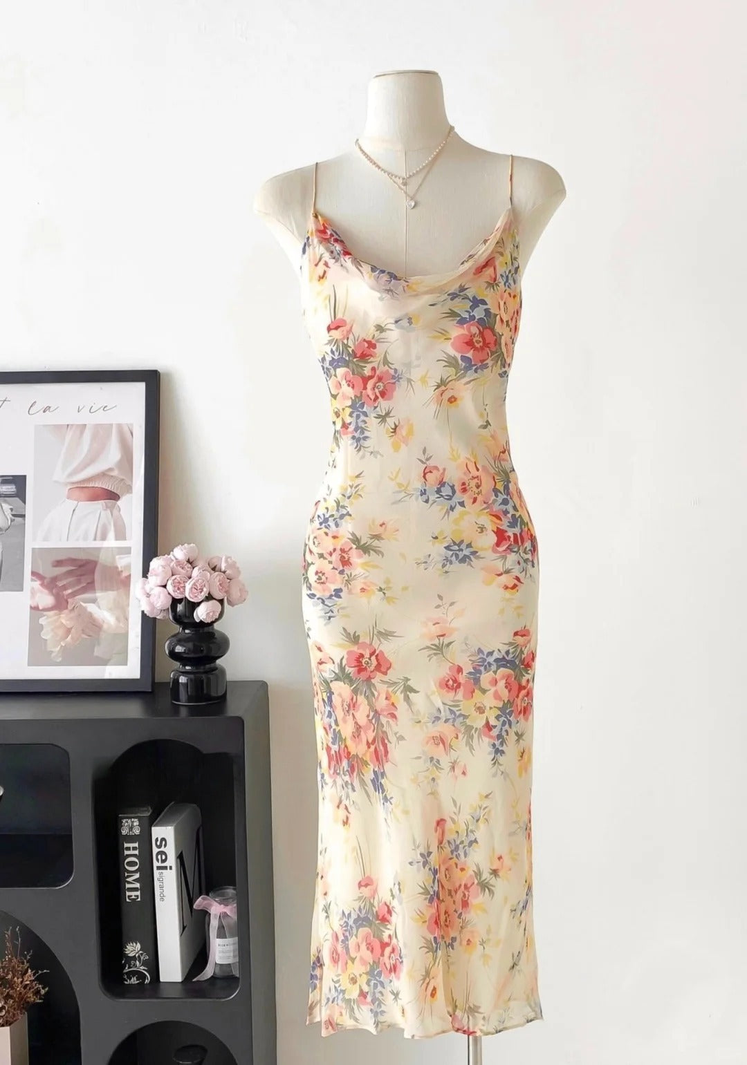 Pretty Prom Dress Spaghetti Straps Print Prom Gown Date Dress Party Dresses HZ0319