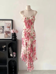 Pretty Woman Summer Dress Spaghetti Straps Print Party Dresses Vacation Dress HZ0319