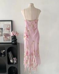 Beauty Woman Summer Dress Spaghetti Straps Asymmetrical Hem Party Dresses Vacation Dress HZ0319