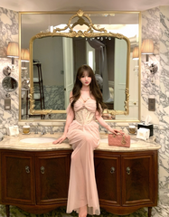 Charming Prom Dress Off Shoulder Tulle Pleated Evening Dress Birthday Party Dress HZ0319
