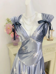 Beauty Homecoming A Line Dress V-neck Print Short Prom Dress Party Dress HZ0319