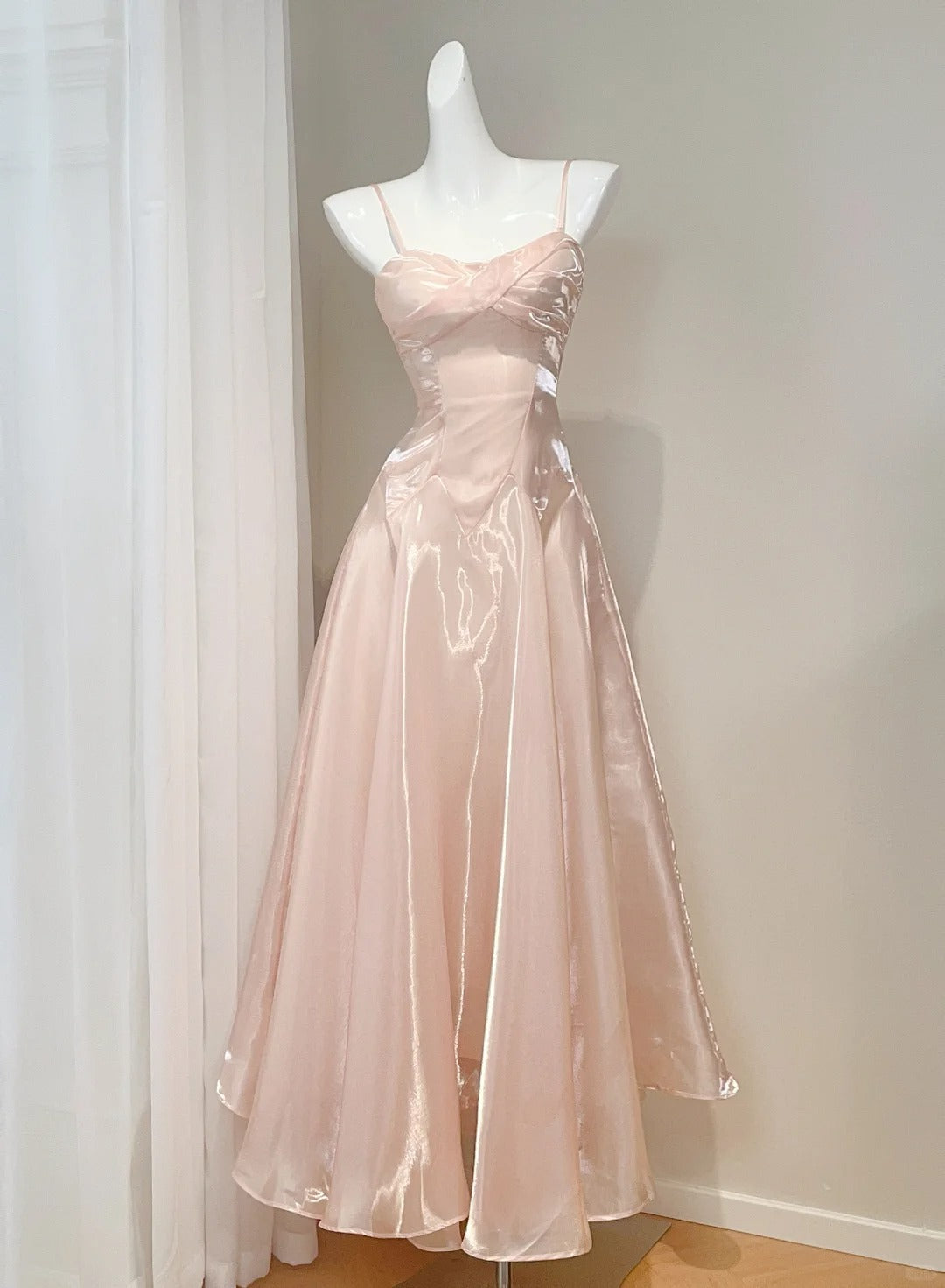 Shiny Prom Dress A Line Spaghetti Straps Gala Dress Evening Dress Birthday Party Dress HZ0319