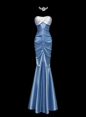 Sweet Prom Dress Sweetheart Pleated Mermaid Prom Dress Evening Dress Party Dress HZ0319