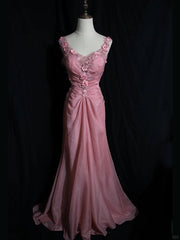 Sweet Prom Dress Appliques Pleated Gala Dress Birthday Party Dress Evening Dress HZ0319