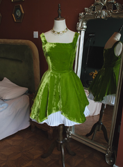 Cute Homecoming Dress Velvet A Line Square Neck Short Prom Dress Birthday Party Dress Cocktail Dress HZ0319