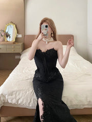 Sexy Prom Dress Sweetheart Slit Mermaid Birthday Party Dress Cocktail Dress HZ0319