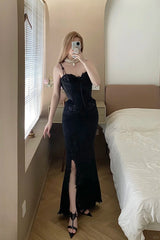 Sexy Prom Dress Sweetheart Slit Mermaid Birthday Party Dress Cocktail Dress HZ0319
