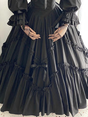 Stunning Prom Dress Black Square Neck Pleated Evening Dress Ball Gown Birthday Party Dress HZ0319