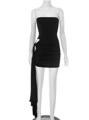 Sexy Summer Dress Black Strapless Women Dress Vacation Dress Party Dress Short Skirt HZ0319