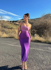 Pretty Summer Dress Strapless Fitted Gradient Women Dress Vacation Dress Party Dress HZ0319