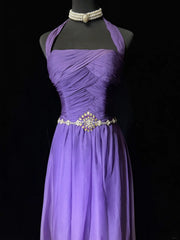 Elegant Prom Dress Halter Gradient Pleated Evening Dress Gala Dress Party Dress HZ0319