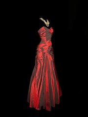 Stunning Prom Dress A Line Red Sweetheart Pleated Gala Dress Evening Dress Party Dress HZ0319