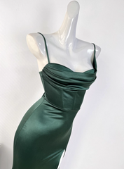 Sexy Prom Dress Asymmetrical Neck Slit Evening Dress Gala Dress Party Dress HZ0319