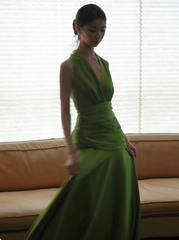 Charming Prom Dress Halter Pleated Evening Dress Gala Dress Party Dress HZ0319
