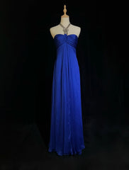 Sexy Prom Dress Blue A Line Halter Pleated Long Gala Dress Evening Dresses Party Dress HZ0319
