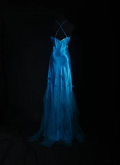 Gorgeous Prom Dress Blue V-neck Evening Dresses Birthday Party Dress Cocktail Dress HZ0319