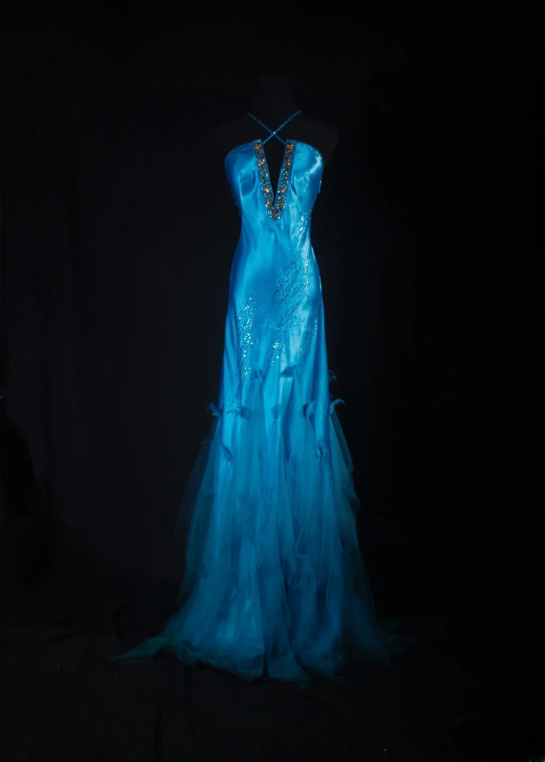 Gorgeous Prom Dress Blue V-neck Evening Dresses Birthday Party Dress Cocktail Dress HZ0319