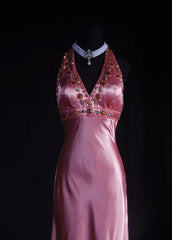 Charming Prom Dress A Line Halter Crystal Evening Dresses Birthday Party Dress Gala Dress HZ0319