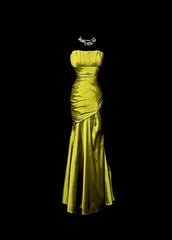 Stunning Prom Dress Strapless Pleated Long Prom Dress Mermaid Evening Dress Birthday Party Dress HZ0319