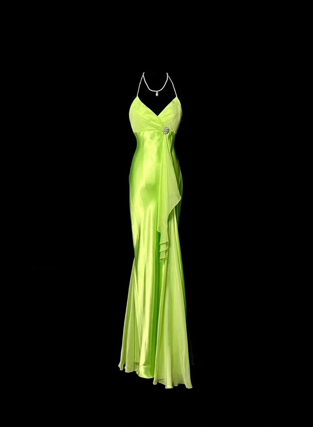 Stunning Prom Dress Halter Pleated Long Prom Dress Birthday Party Dress HZ0319