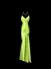 Stunning Prom Dress Halter Pleated Long Prom Dress Birthday Party Dress HZ0319