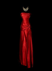 Elegant Prom Dress Strapless Pleated Long Prom Dress Evening Dress Birthday Party Dress HZ0319
