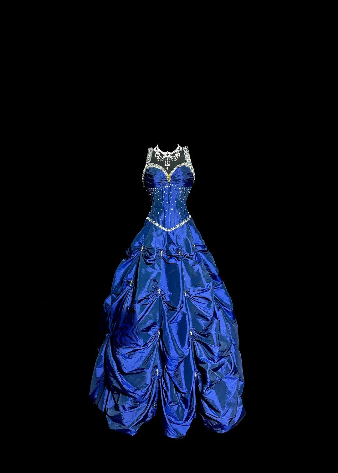 Charming Prom Dress Blue Spaghetti Straps Pleated Long Prom Dress Birthday Dress Ball Gown HZ0319