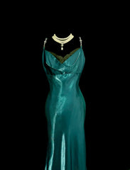 Elegant Prom Dress Green Spaghetti Straps Long Prom Dress Birthday Dress Evening Dress HZ0319