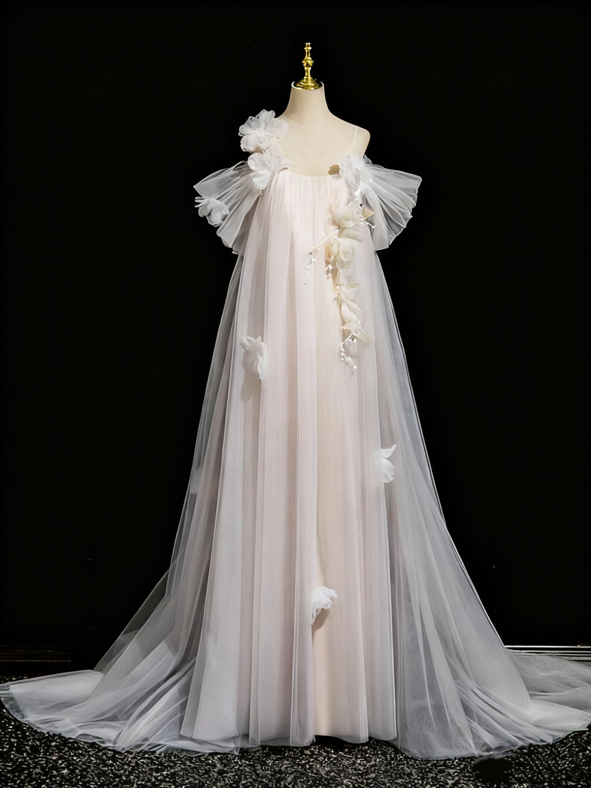 Beauty Prom Dress A Line Off Shoulder Tulle Prom Dress Evening Gown Birthday Party Dress HZ0319