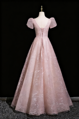 Elegant Prom Dress A Line V-neck Evening Gown Birthday Party Outfits HZ0319
