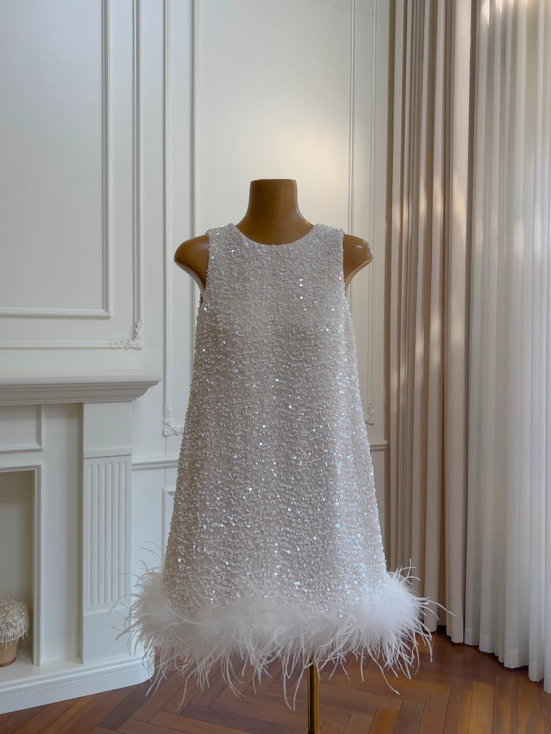 Pretty Homecoming Dress A Line Crew Neck Sequins Short Prom Dress Birthday Party Outfits HZ0319