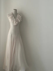 Elegant Prom Dress A Line V-neck Pleated Evening Dress Birthday Party Dress HZ0319